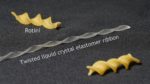 Twisted liquid crystal elastomer ribbon